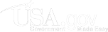 Logo for USA.gov: Government Made Easy.