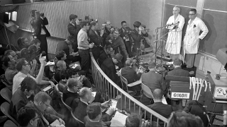 Shumway and Harrison at press conference